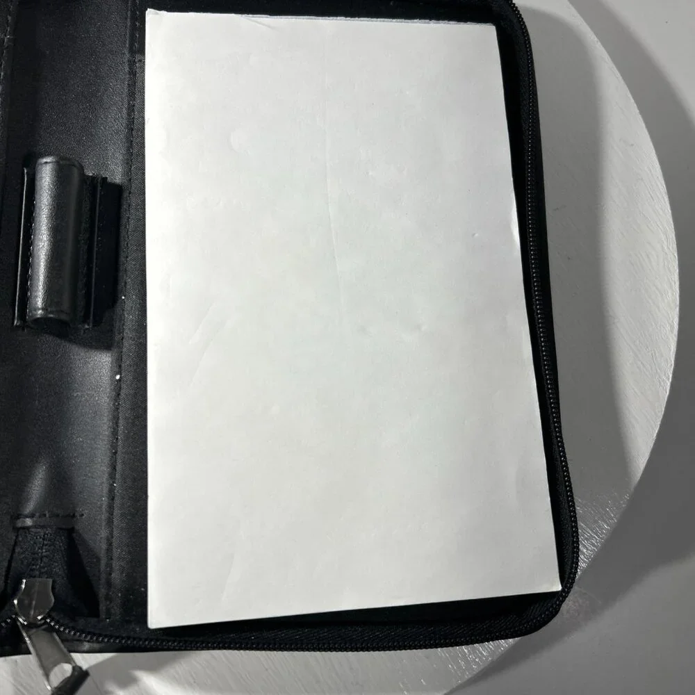 Raytheon Synergy of One Leather Case with Notepad Journal Page Size 8 x 5 BLACK